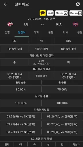 2026 아구야구(한국 프로야구 정보) screenshot