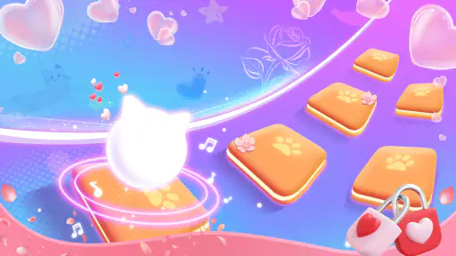 Beat Cats:홉핑 타일 인기 음악 비트 리듬 게임 screenshot