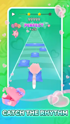 Beat Cats:홉핑 타일 인기 음악 비트 리듬 게임 screenshot