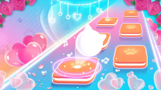 Beat Cats:홉핑 타일 인기 음악 비트 리듬 게임 screenshot
