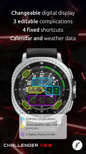 Challenger: Hybrid Watch Face screenshot