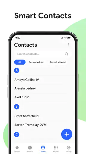Contacts screenshot