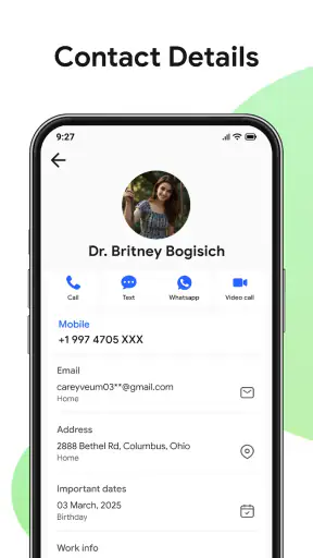 Contacts screenshot