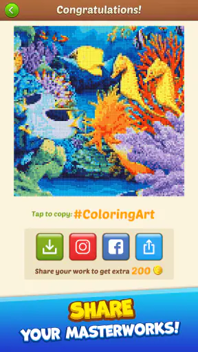 Cross Stitch: Coloring Art screenshot