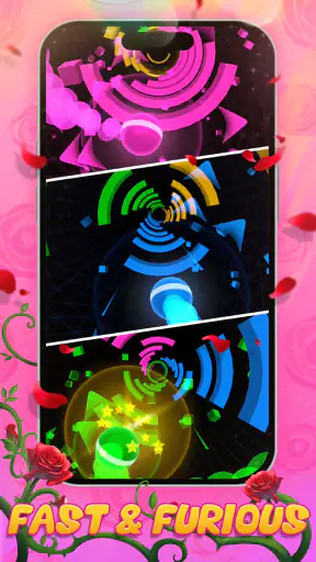 Dream Circles Dash: 리듬 음악 볼 게임 screenshot