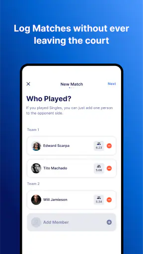 DUPR screenshot