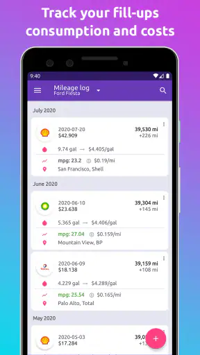 Fuelio: 연료 및 비용 screenshot
