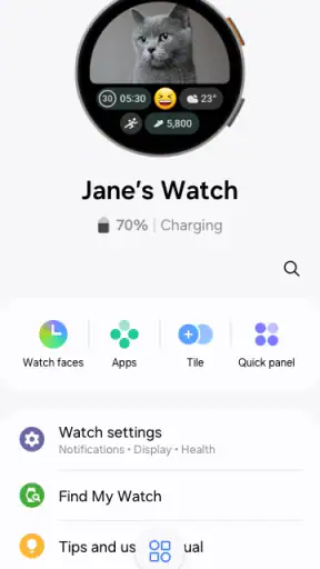 Galaxy Wearable screenshot