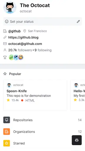 GitHub screenshot