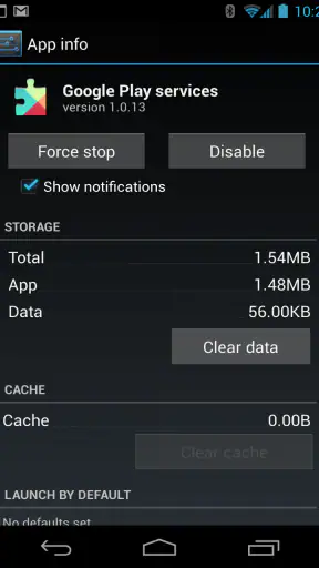 Google Play 서비스 screenshot