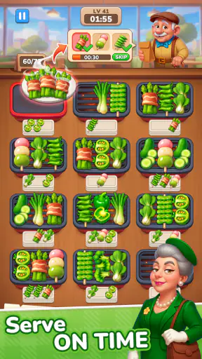 Grill Master: 음식 정렬 퍼즐 screenshot