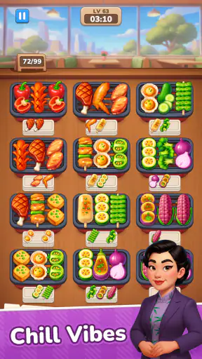Grill Master: 음식 정렬 퍼즐 screenshot