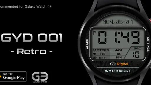 GYD001: Retro watchface screenshot