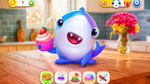 My Shark - 가상 애완동물 게임 screenshot