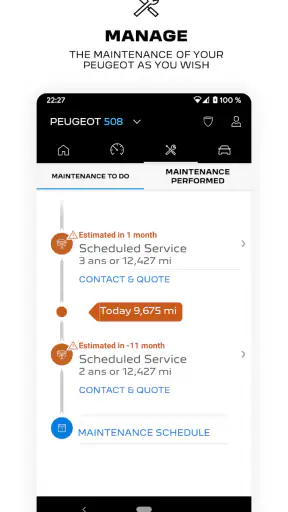MyPeugeot screenshot