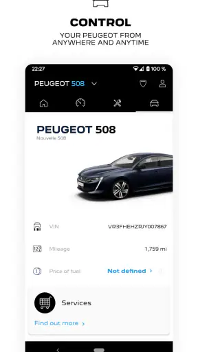 MyPeugeot screenshot