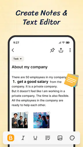 Notes: Notepad screenshot