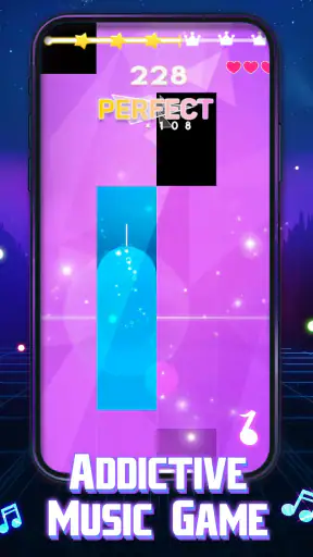 Piano Pink Music: 꿈의 음악 리듬 게임 screenshot
