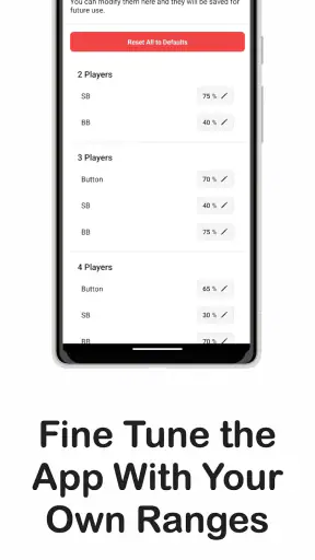 Poker Range Calculator screenshot