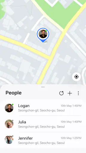 Samsung Find: 위치 공유 screenshot