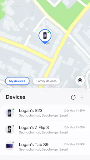 Samsung Find: 위치 공유 screenshot