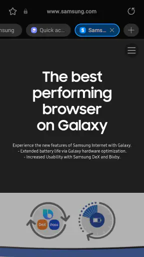 Samsung Internet 브라우저 screenshot