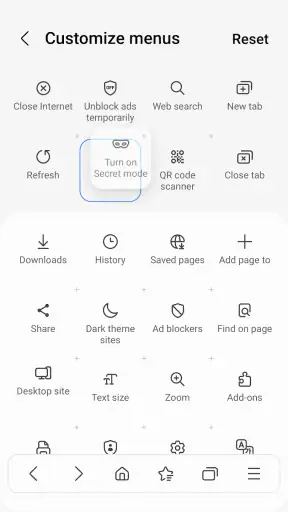 Samsung Internet 브라우저 screenshot