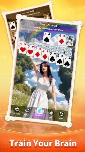 Solitaire 미녀 카드 체인 screenshot