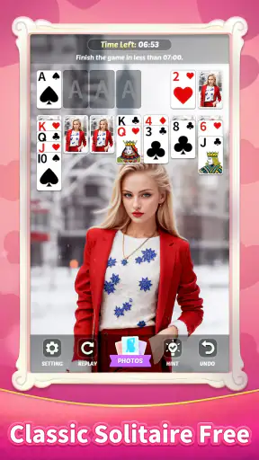 Solitaire 미녀 카드 체인 screenshot