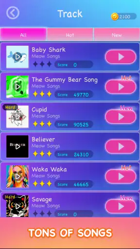 Two Cats:고양이 리듬 게임, 댄스 피아노 타일 screenshot