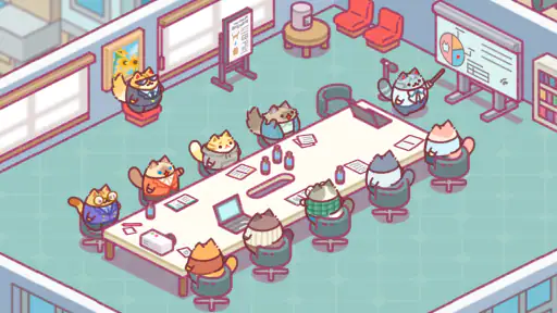 고양이 오피스: 타이쿤 게임 screenshot