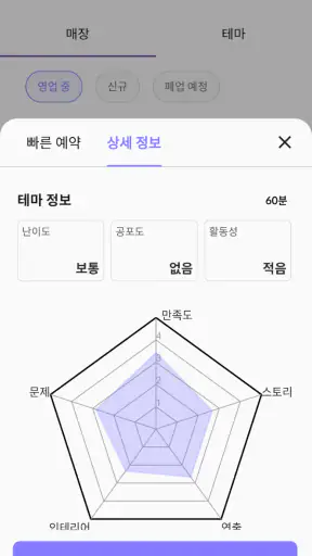 빠방 - 빠른 방탈출 예약/평점 조회 screenshot