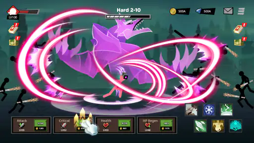 스틱맨 대 몬스터: Idle RPG screenshot