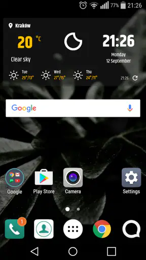 심플한 날씨 & 시계 위젯 screenshot