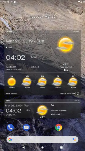 안 드 로이드에 대 한 날씨 & 시계 위젯 (일기예보) screenshot