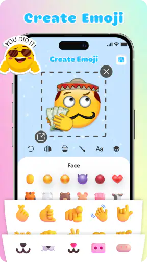 이모티콘 메이커: DIY 이모티콘 병합 screenshot
