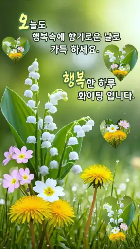좋은 아침 & 좋은 아침 인사말 카드 screenshot
