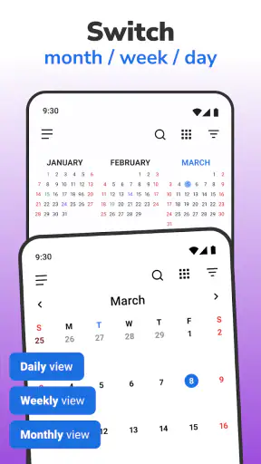캘린더 2026: 심플 캘린더 screenshot