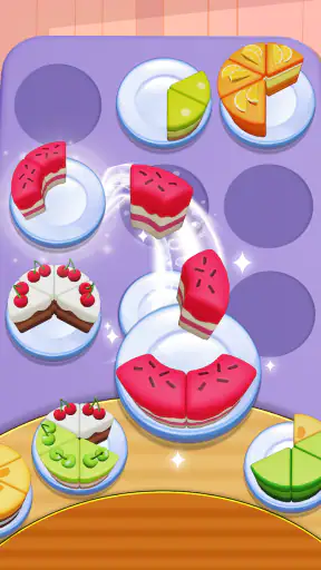 케이크 정렬 - 컬러 정렬 및 병합 퍼즐 게임 screenshot