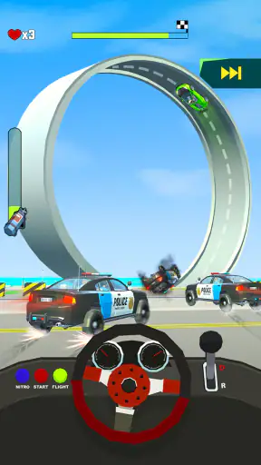 크레이지 러시 3D - 카 레이싱 screenshot