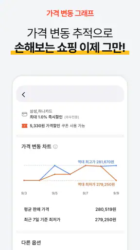 타이밍 - 실시간 가격 변동 알리미, 최저가 쇼핑 screenshot
