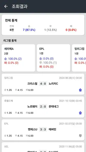 프로토 배당분석(승부식) screenshot