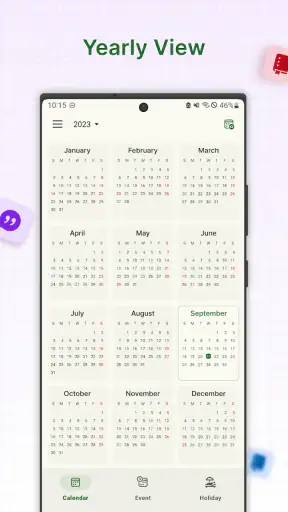 휴일 달력 screenshot