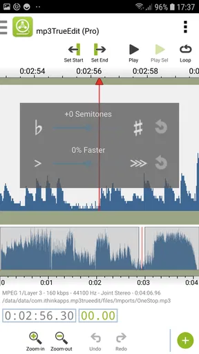 mp3TrueEdit touch Audio Editor screenshot