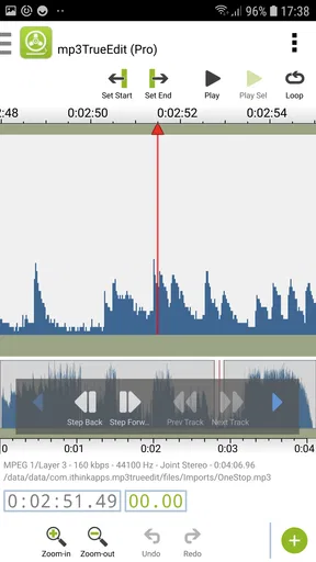mp3TrueEdit touch Audio Editor screenshot