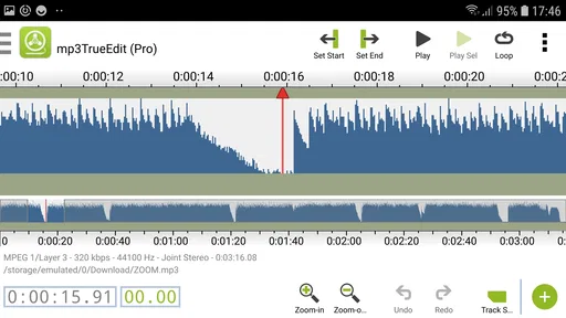 mp3TrueEdit touch Audio Editor screenshot