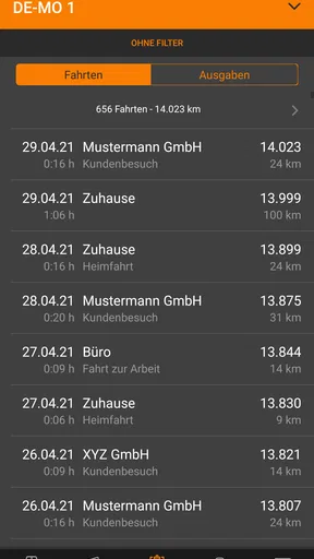 Driverslog Pro 2 - Fahrtenbuch screenshot