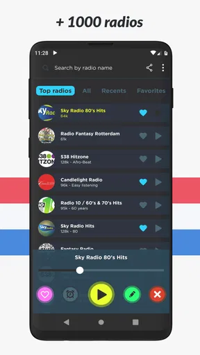 Radio Nederland: Radio FM app screenshot