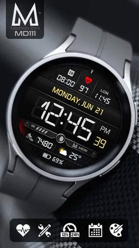 MD111 Digital watch face screenshot