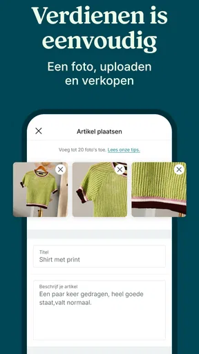 Vinted: tweedehandsplatform screenshot